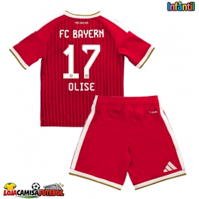 Camisa de Futebol Bayern Munich Michael Olise #17 Equipamento Principal Infantil 2026-27 Manga Curta (+ Calças curtas)